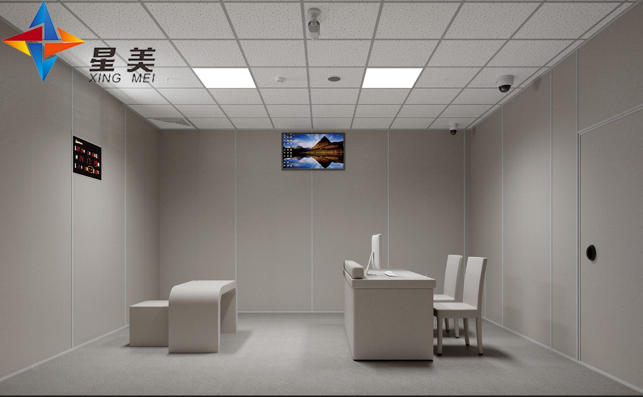 符合《公安機(jī)關(guān)辦案區(qū)設(shè)置規(guī)范》留置室防撞軟包落地實錄